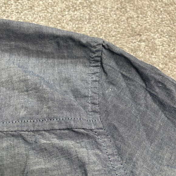 J.Crew Pop Over Chambray Tunic Shirt Womens XXS Petie Blue Long Sleeve Casual - Picture 6 of 13